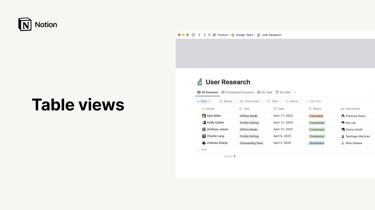 Table View Databases