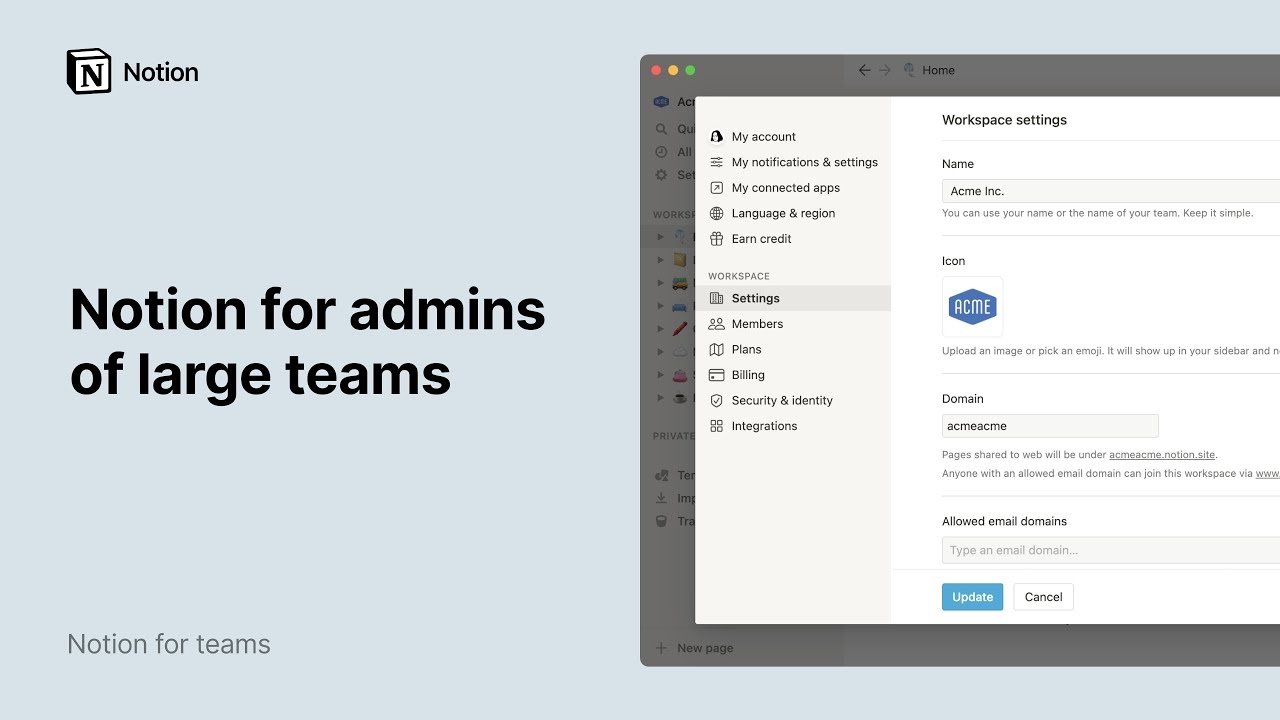 Notion for admins of large teams