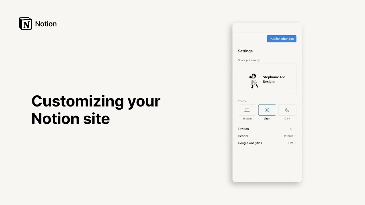 Customizing your site