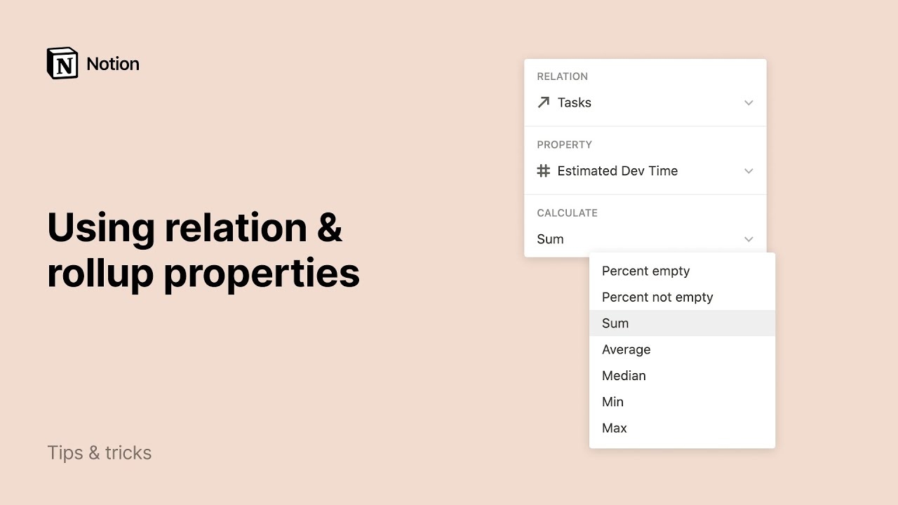 Using relation & rollup properties