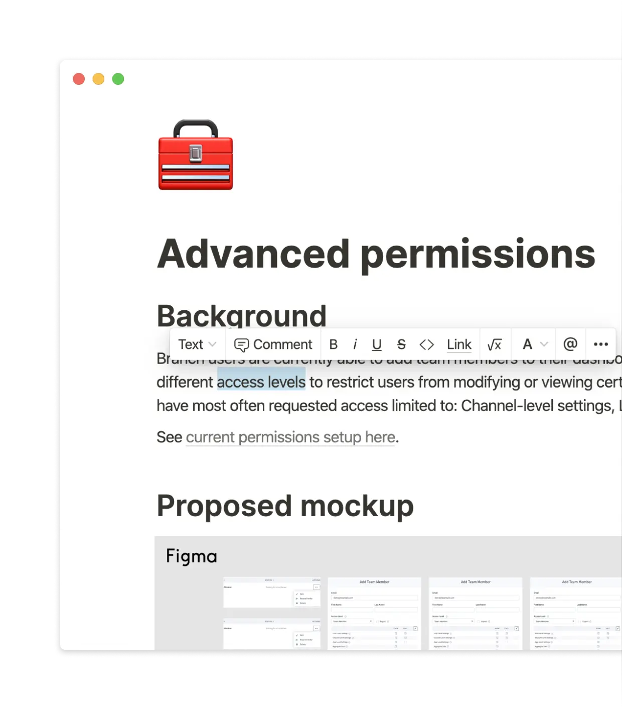 Branch documentation