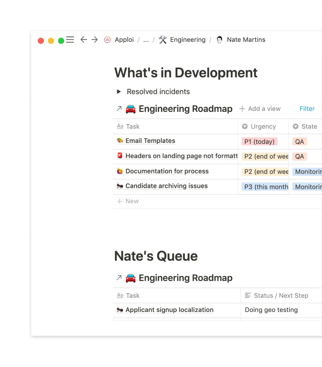 Apploi personal homepage