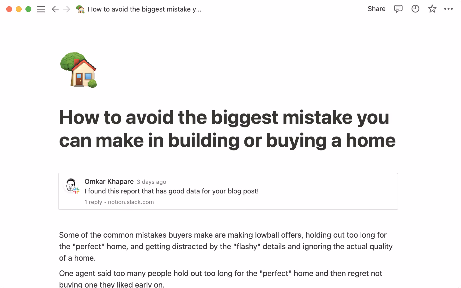 Intégrez directement des messages Slack dans vos pages Notion.