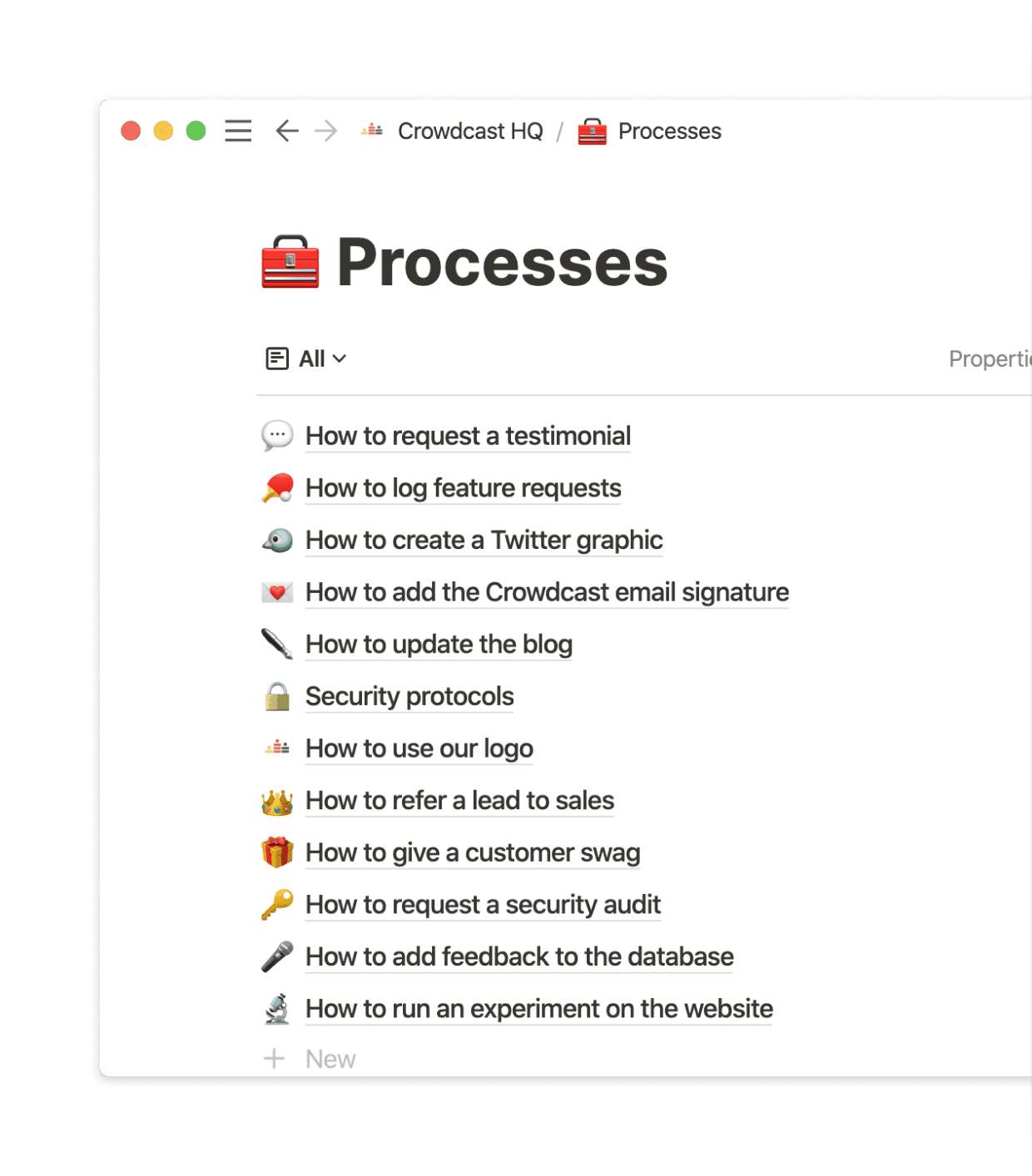 Crowdcast processes gallery