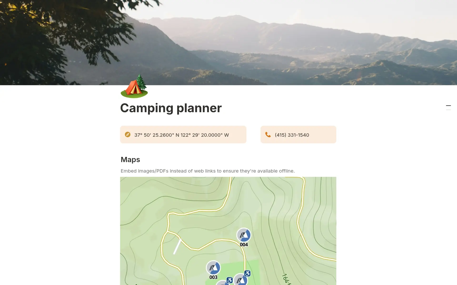 Captura de pantalla de la colección Your digital detox playground creada por Notion