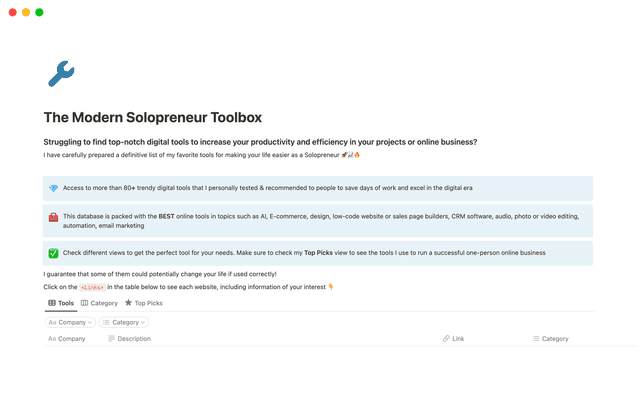 The Modern Solopreneur Toolbox