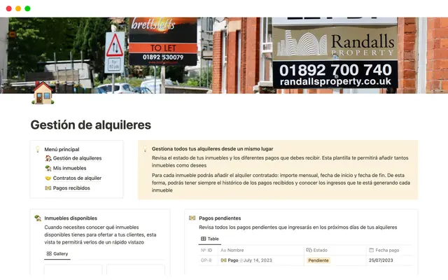 Gestión de alquileres