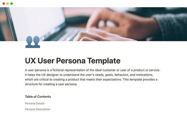 UX User Persona